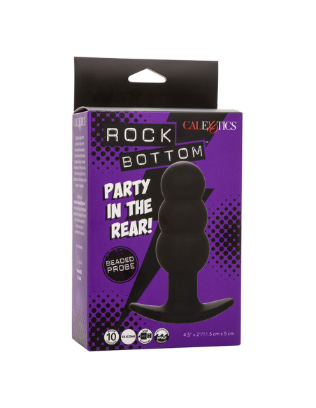 CALEXOTICS ROCK BOTTOM PLUG ANAL CON CUENTAS 10 VIBRACIONES SILICONA NEGRO CALEXOTICS ROCK BOTTOM PLUG ANAL CON CUENTAS 10 VIBRACIONES SILICONA NEGRO