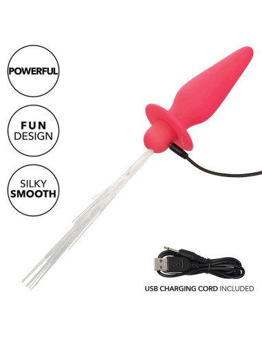 CALEXOTICS SOUTHERN LIGHTS LIGHT UP PLUG ANAL CON LUCES 10 VIBRACIONES SILICONA ROSA