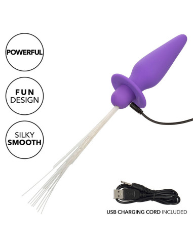 CALEXOTICS SOUTHERN LIGHTS LIGHT UP PLUG ANAL CON LUCES 10 VIBRACIONES SILICONA VIOLETA