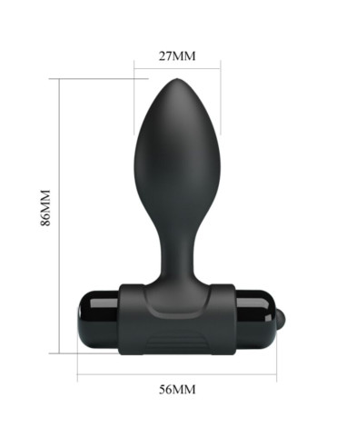 PRETTY LOVE VIBRA BUTT PLUG ANAL 10 VIBRACIONES NEGRO