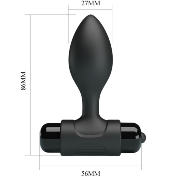 PRETTY LOVE VIBRA BUTT PLUG ANAL 10 VIBRACIONES NEGRO