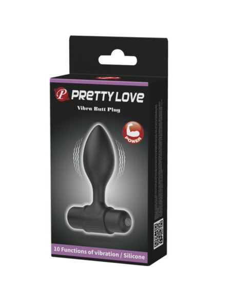 PRETTY LOVE VIBRA BUTT PLUG ANAL 10 VIBRACIONES NEGRO PRETTY LOVE VIBRA BUTT PLUG ANAL 10 VIBRACIONES NEGRO