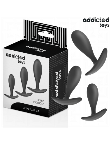 ADDICTED TOYS SET DE 3 PLUG ANAL SILICONA MODELO 2