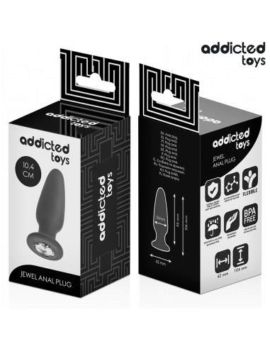 ADDICTED TOYS PLUG ANAL CON JOYA SILICONA TALLA M 104 CM