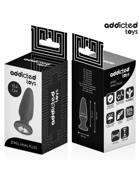 ADDICTED TOYS PLUG ANAL CON JOYA SILICONA TALLA M 104 CM