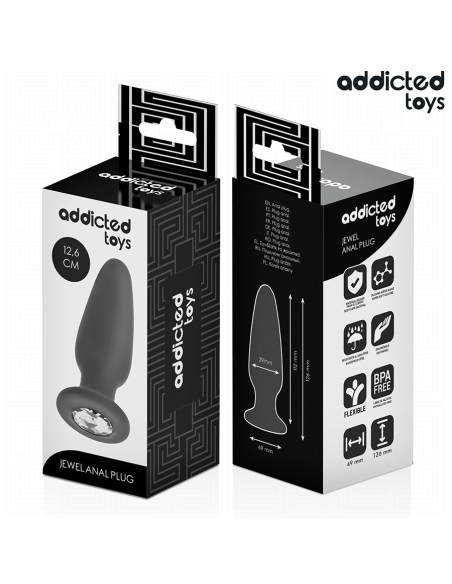 ADDICTED TOYS PLUG ANAL CON JOYA SILICONA TALLA L 126 CM ADDICTED TOYS PLUG ANAL CON JOYA SILICONA TALLA L 126 CM