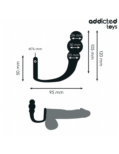 ADDICTED TOYS PLUG ANAL CON ANILLO SILICONA MODELO 1