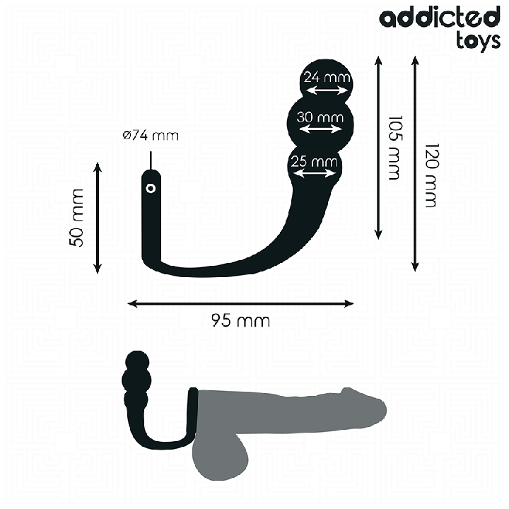 ADDICTED TOYS PLUG ANAL CON ANILLO SILICONA MODELO 1