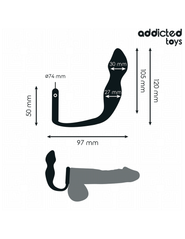 ADDICTED TOYS PLUG ANAL CON ANILLO SILICONA MODELO 2