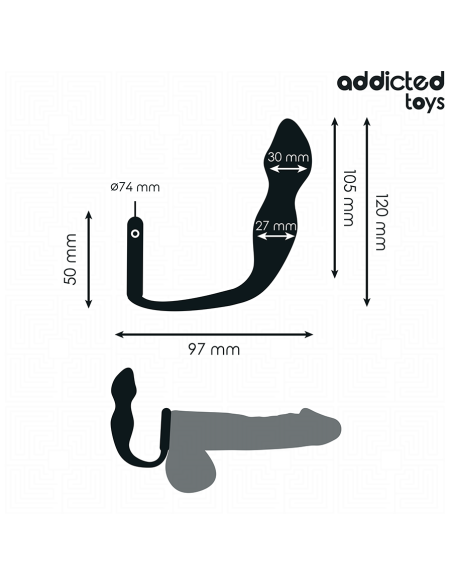 ADDICTED TOYS PLUG ANAL CON ANILLO SILICONA MODELO 2
