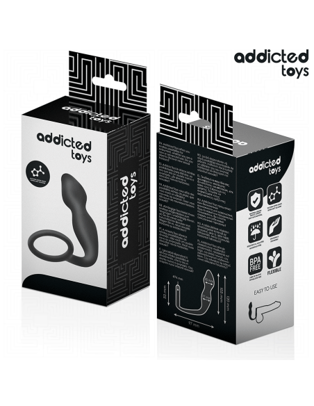 ADDICTED TOYS PLUG ANAL CON ANILLO SILICONA MODELO 2