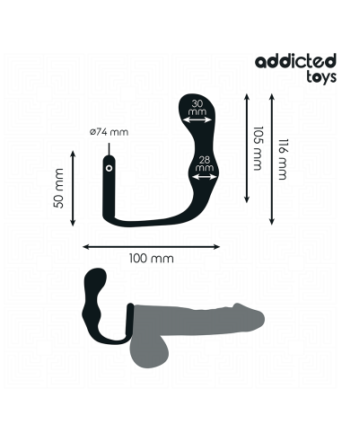ADDICTED TOYS PLUG ANAL CON ANILLO SILICONA MODELO 3