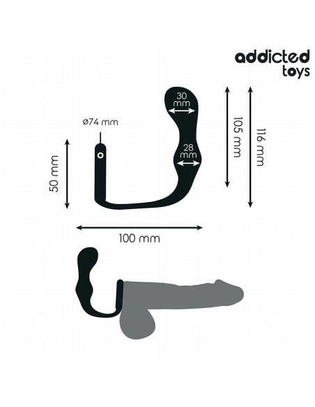 ADDICTED TOYS PLUG ANAL CON ANILLO SILICONA MODELO 3