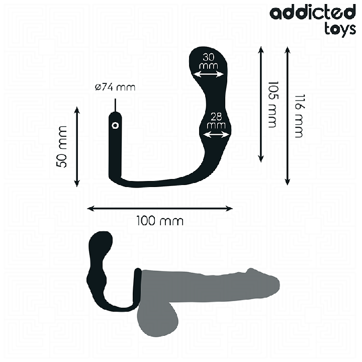 ADDICTED TOYS PLUG ANAL CON ANILLO SILICONA MODELO 3