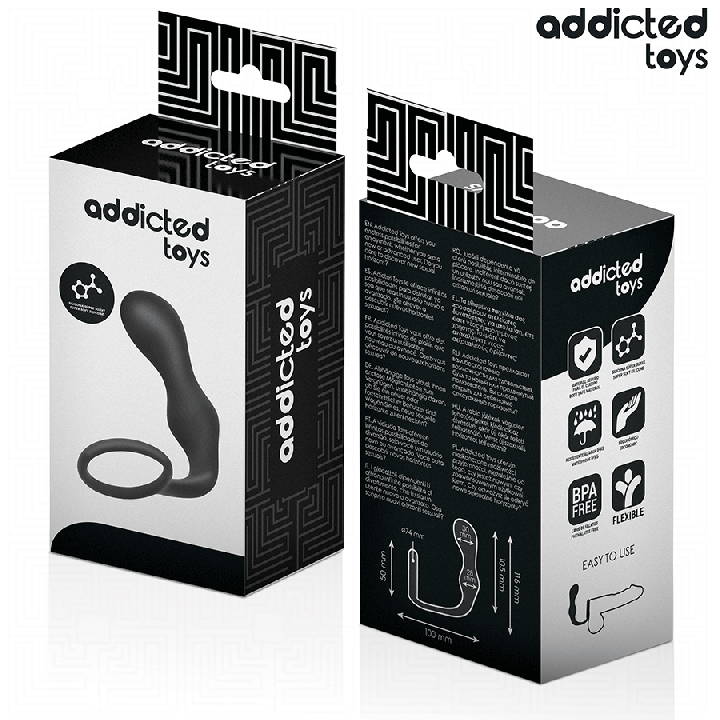 ADDICTED TOYS PLUG ANAL CON ANILLO SILICONA MODELO 3