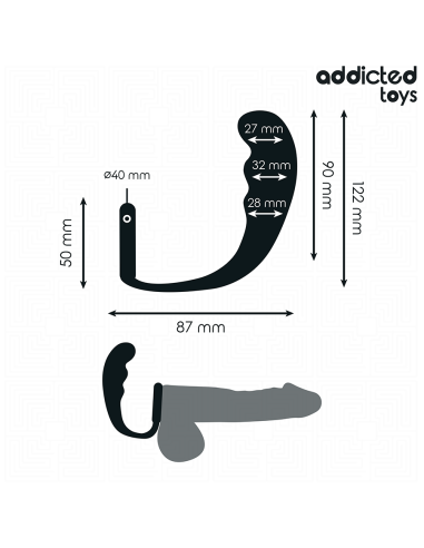 ADDICTED TOYS PLUG ANAL CON ANILLO SILICONA MODELO 4