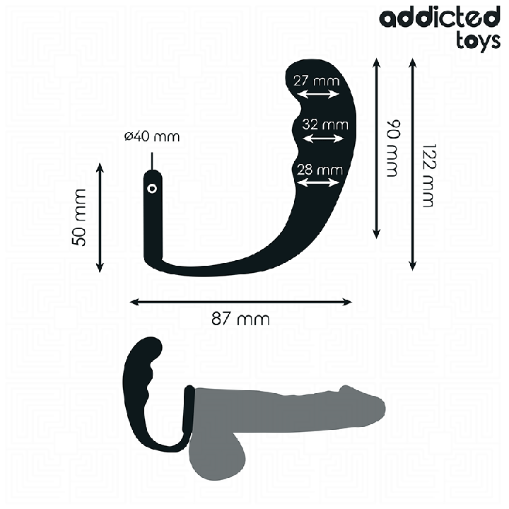 ADDICTED TOYS PLUG ANAL CON ANILLO SILICONA MODELO 4