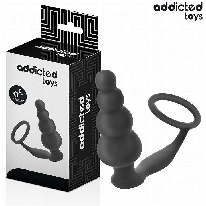 ADDICTED TOYS PLUG ANAL CON ANILLO SILICONA MODELO 5