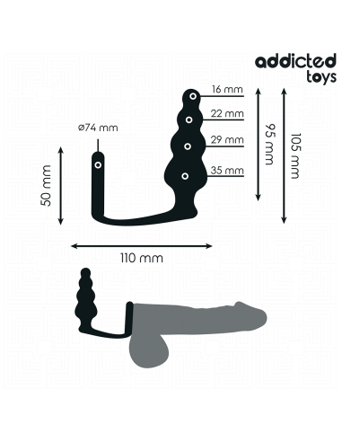 ADDICTED TOYS PLUG ANAL CON ANILLO SILICONA MODELO 5