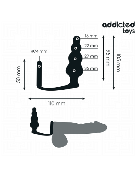 ADDICTED TOYS PLUG ANAL CON ANILLO SILICONA MODELO 5 ADDICTED TOYS PLUG ANAL CON ANILLO SILICONA MODELO 5