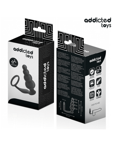 ADDICTED TOYS PLUG ANAL CON ANILLO SILICONA MODELO 5