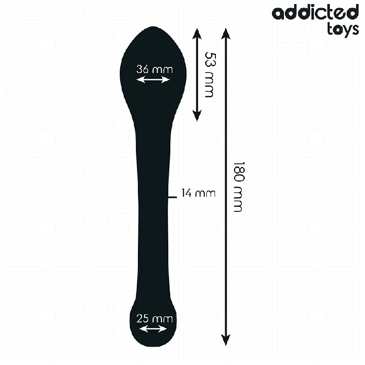 ADDICTED TOYS ESTIMULADOR ANAL DOBLE SILICONA 18 CM
