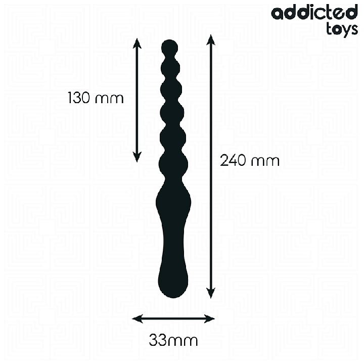 ADDICTED TOYS MASAJEADOR ANAL DOBLE SILICONA 24 CM