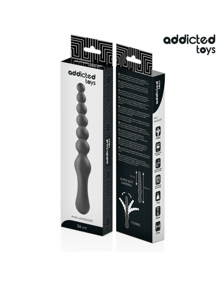ADDICTED TOYS MASAJEADOR ANAL DOBLE SILICONA 24 CM ADDICTED TOYS MASAJEADOR ANAL DOBLE SILICONA 24 CM