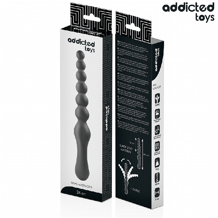 ADDICTED TOYS MASAJEADOR ANAL DOBLE SILICONA 24 CM