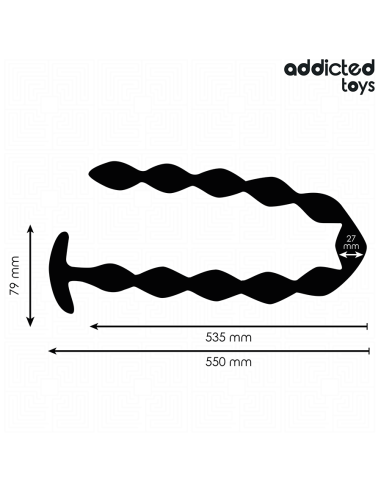 ADDICTED TOYS ROSARIO ANAL 27 CM EXTRA LARGO SILICONA