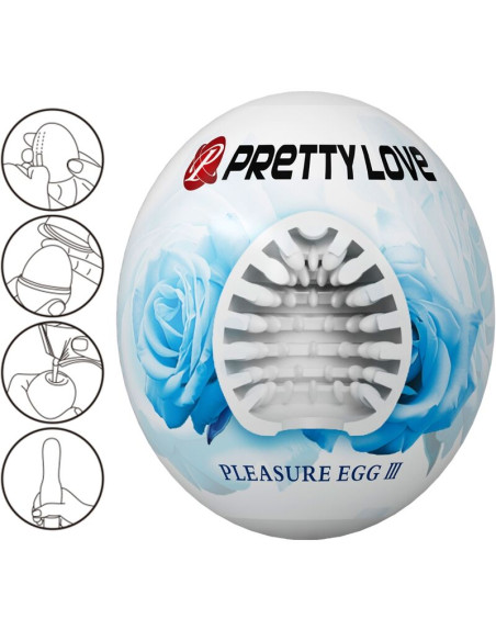 PRETTY LOVE MASTURBADOR MASCULINO HUEVO BLANCO