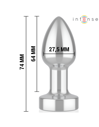 INTENSE PLUG ANAL 10 VIBRACIONES METAL CON CONTROL REMOTO S
