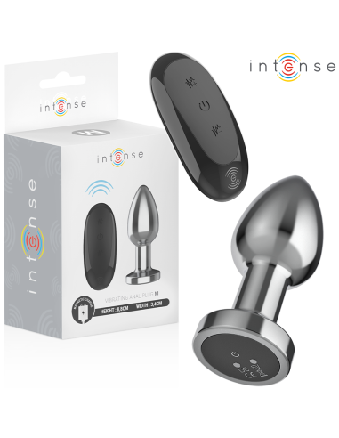 INTENSE PLUG ANAL 10 VIBRACIONES METAL CON CONTROL REMOTO M