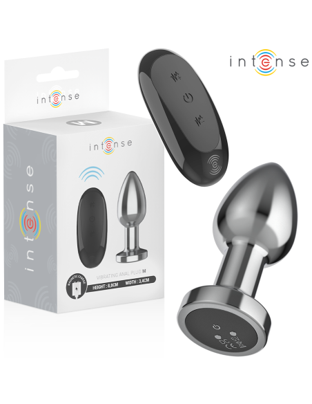 INTENSE PLUG ANAL 10 VIBRACIONES METAL CON CONTROL REMOTO M