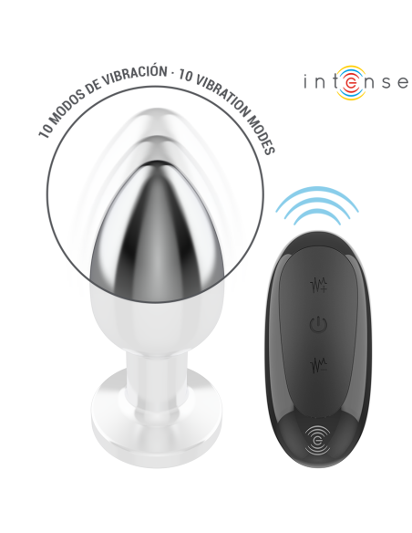 INTENSE PLUG ANAL 10 VIBRACIONES METAL CON CONTROL REMOTO L INTENSE PLUG ANAL 10 VIBRACIONES METAL CON CONTROL REMOTO L
