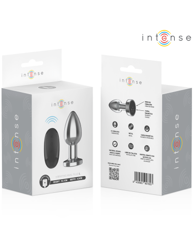 INTENSE PLUG ANAL 10 VIBRACIONES METAL CON CONTROL REMOTO L