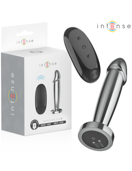 INTENSE PLUG ANAL 10 VIBRACIONES METAL EN FORMA DE DILDO CON CONTROL REMOTO S INTENSE PLUG ANAL 10 VIBRACIONES METAL EN FORMA DE DILDO CON CONTROL REMOTO S