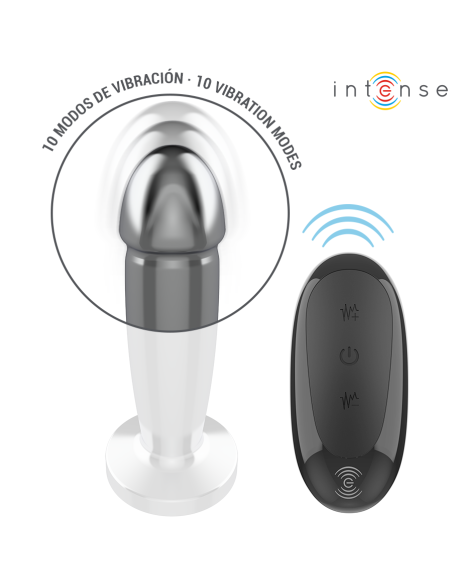 INTENSE PLUG ANAL 10 VIBRACIONES METAL EN FORMA DE DILDO CON CONTROL REMOTO S INTENSE PLUG ANAL 10 VIBRACIONES METAL EN FORMA DE DILDO CON CONTROL REMOTO S