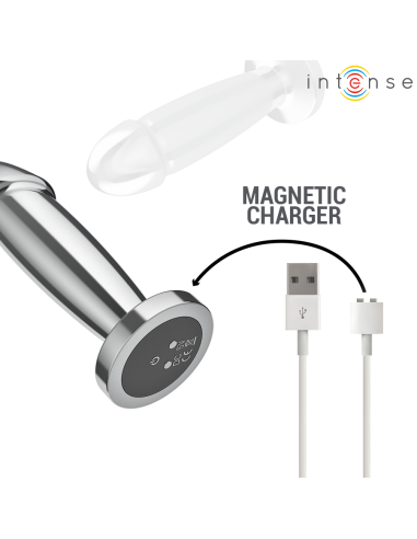 INTENSE PLUG ANAL 10 VIBRACIONES METAL EN FORMA DE DILDO CON CONTROL REMOTO S