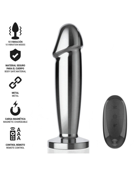 INTENSE PLUG ANAL 10 VIBRACIONES METAL EN FORMA DE DILDO CON CONTROL REMOTO M INTENSE PLUG ANAL 10 VIBRACIONES METAL EN FORMA DE DILDO CON CONTROL REMOTO M