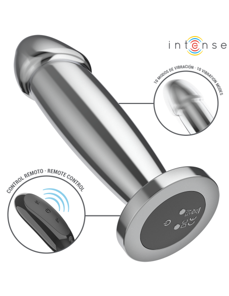 INTENSE PLUG ANAL 10 VIBRACIONES METAL EN FORMA DE DILDO CON CONTROL REMOTO M INTENSE PLUG ANAL 10 VIBRACIONES METAL EN FORMA DE DILDO CON CONTROL REMOTO M