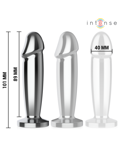 INTENSE PLUG ANAL 10 VIBRACIONES METAL EN FORMA DE DILDO CON CONTROL REMOTO M