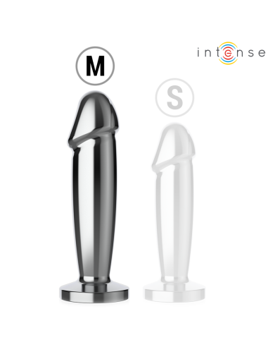 INTENSE PLUG ANAL 10 VIBRACIONES METAL EN FORMA DE DILDO CON CONTROL REMOTO M