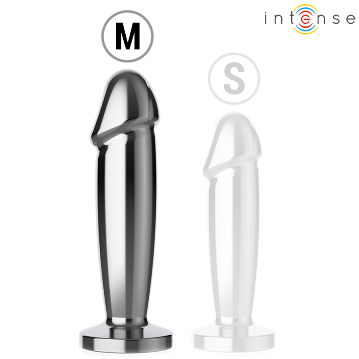 INTENSE PLUG ANAL 10 VIBRACIONES METAL EN FORMA DE DILDO CON CONTROL REMOTO M