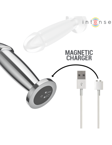 INTENSE PLUG ANAL 10 VIBRACIONES METAL EN FORMA DE DILDO CON CONTROL REMOTO M