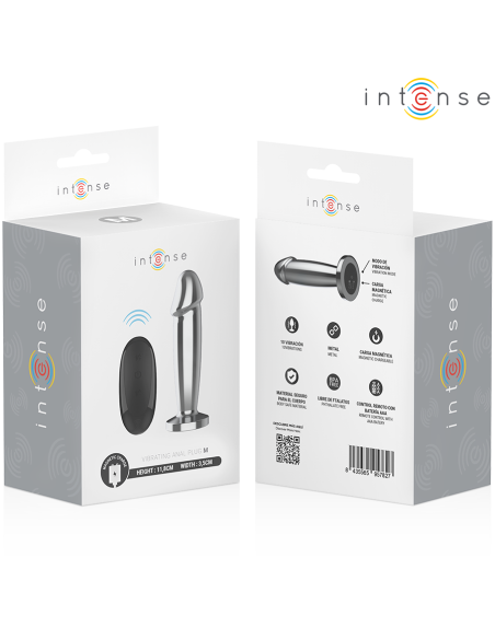 INTENSE PLUG ANAL 10 VIBRACIONES METAL EN FORMA DE DILDO CON CONTROL REMOTO M INTENSE PLUG ANAL 10 VIBRACIONES METAL EN FORMA DE DILDO CON CONTROL REMOTO M