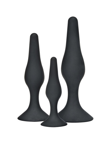 TOYJOY ANAL PLAY CURVY COMPANIONS PLUG ANAL 3 PIEZAS NEGRO
