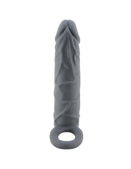 PRETTY LOVE FUNDA DE PENE DE PIEL REALASTICA GRIS OSCURO