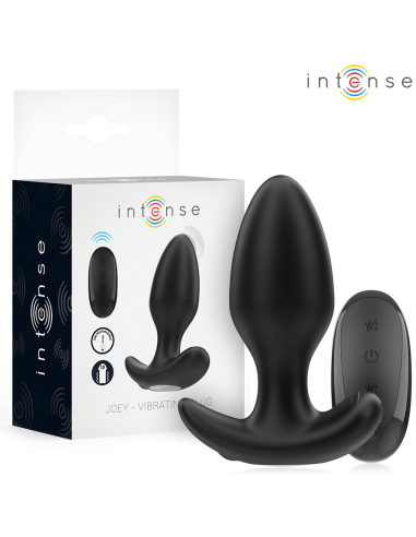 INTENSE JOEY PLUG ANAL 10 VIBRACIONES NEGRO CONTROL REMOTO
