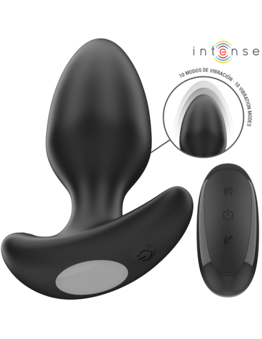 INTENSE JOEY PLUG ANAL 10 VIBRACIONES NEGRO CONTROL REMOTO